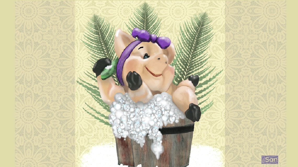 Petunia’s the piglet has a relaxing Spa Day Petunia's the piglet has a relaxing Spa Day