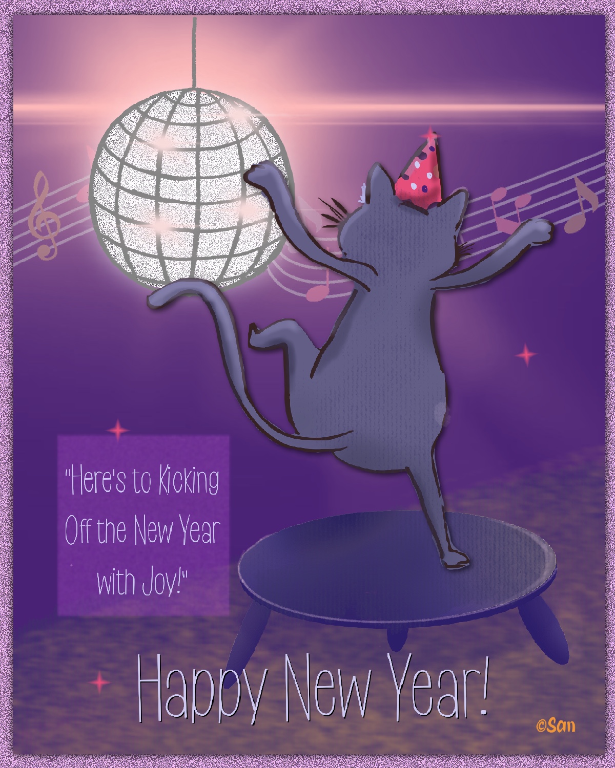 Max the Disco Cat New Year’s Card Max the Disco Cat New Year’s Card